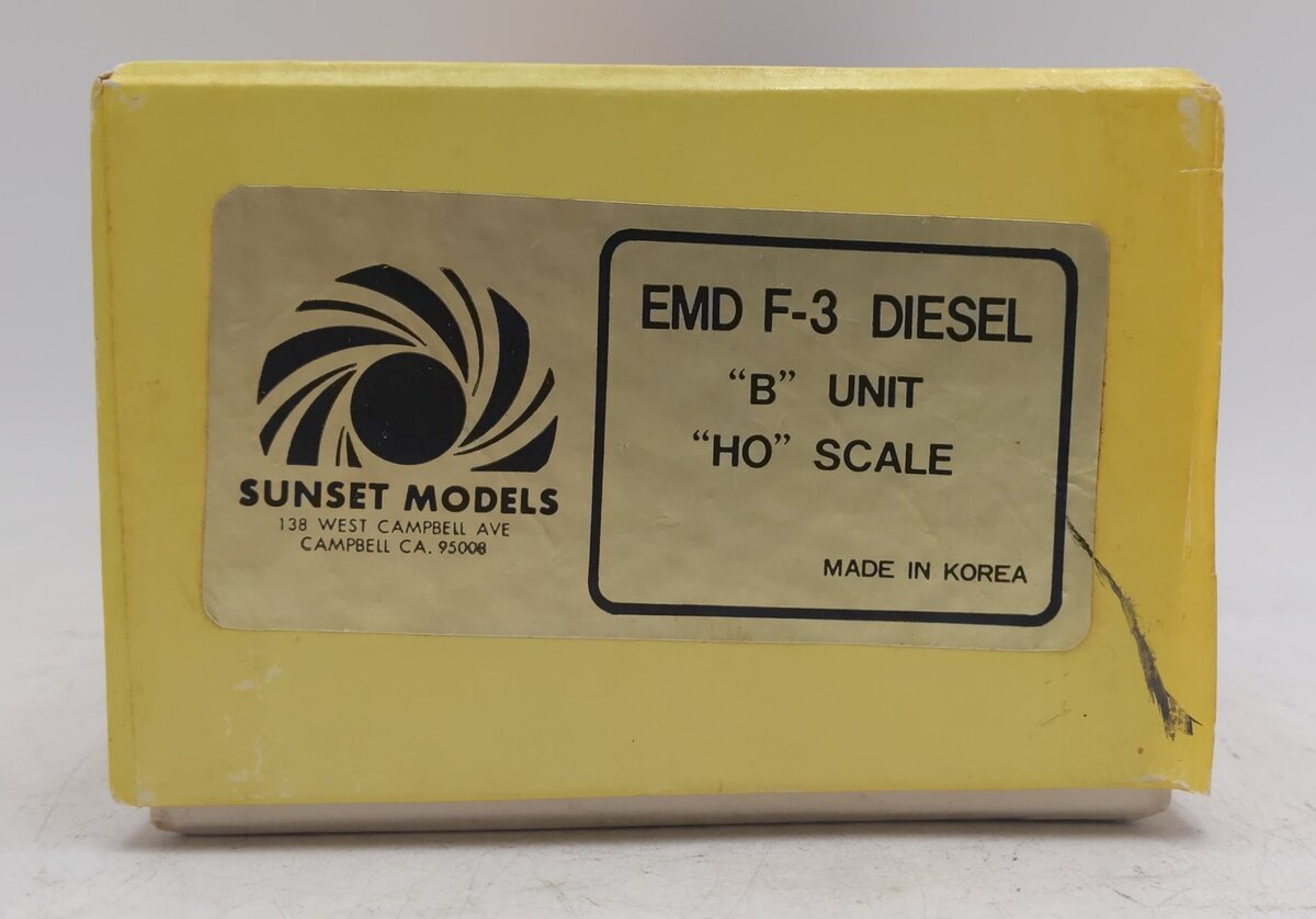 Sunset Models HO Scale BRASS Powered EMD F-3 B-Unit (Unpainted) EX/Box