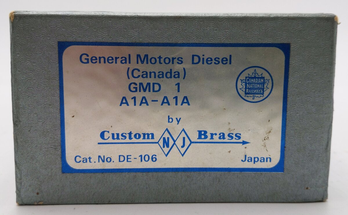 Custom NJ Brass DE-106 HO BRASS GM (Canada) GMD 1 A1A-A1A Locomotive- Unpainted/Box