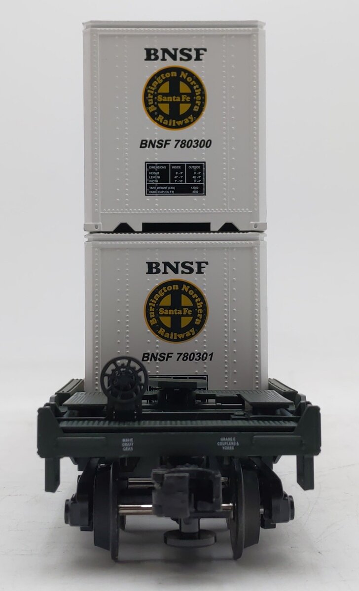 MTH 20-95008 O Gauge BNSF Husky Stack Car #60102 EX/Box