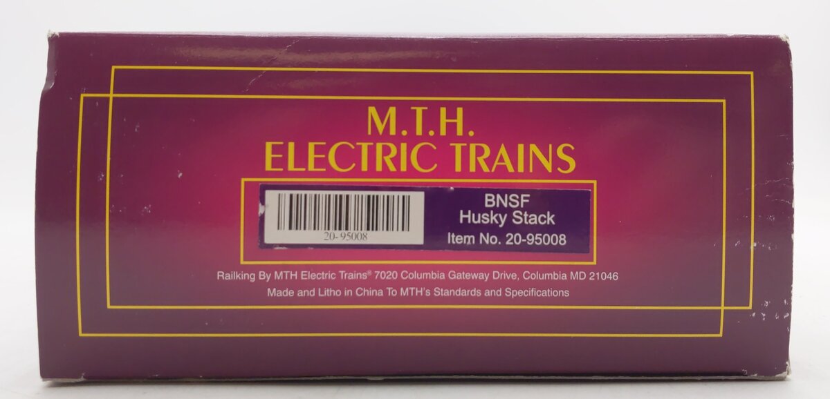 MTH 20-95008 O Gauge BNSF Husky Stack Car #60102 EX/Box