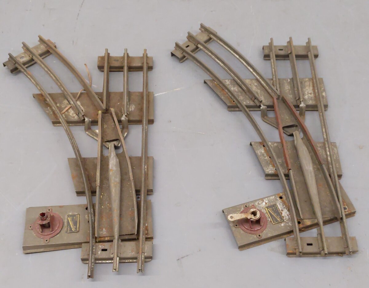 American Flyer Vintage Prewar LH & RH Manual Switch Turnouts [4]