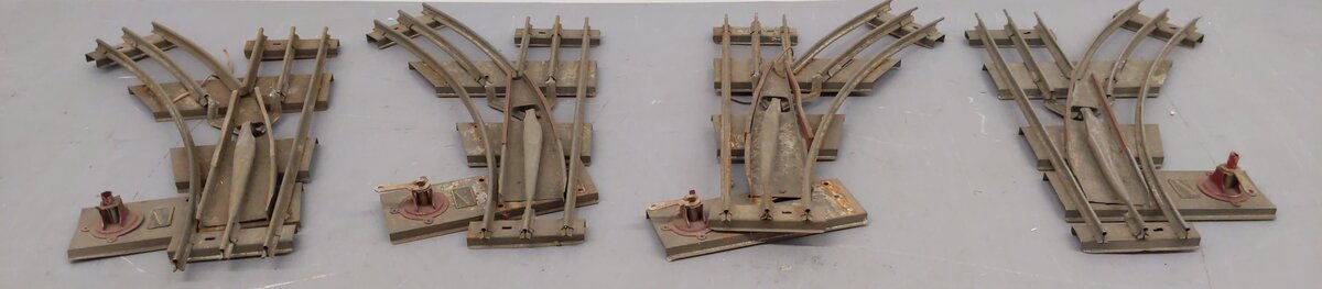 American Flyer Vintage Prewar LH & RH Manual Switch Turnouts [4]