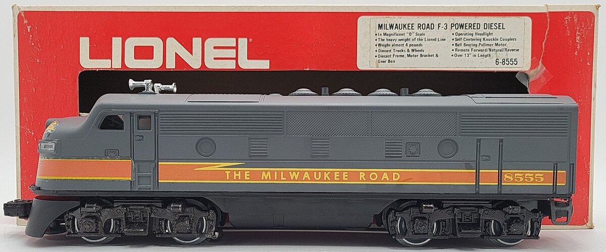 Lionel 6-8555 O Gauge Milwaukee Road F-3 Powered A Unit Diesel Locomotive EX/Box