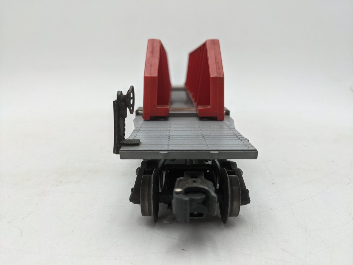 Lionel 6418 Vintage O Girder Bridge Machinery Car with Orange Girders VG