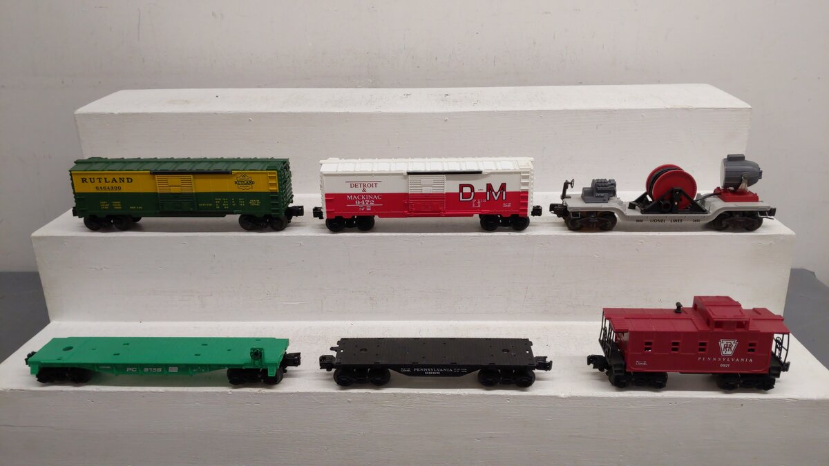 Lionel O Gauge Assorted Freight Cars 6921, 6585, 9158, 646300, 9472, 3650 [6] EX