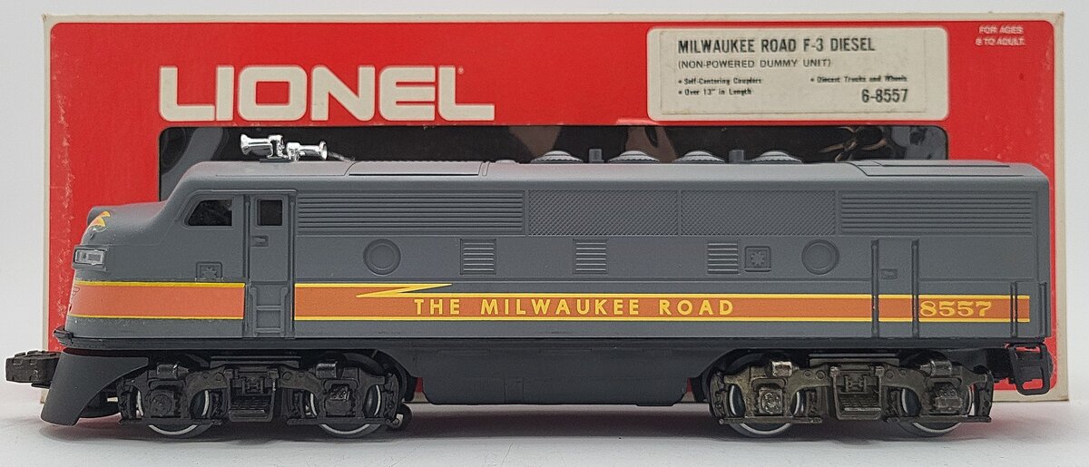 Lionel 6-8557 O Milwaukee Road F3 A Non-Powered Diesel Locomotive #8557 EX/Box