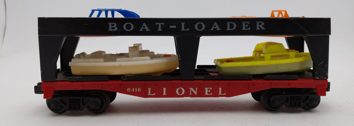 Lionel 6416 Vintage O Boat Loader with 4 Boats VG