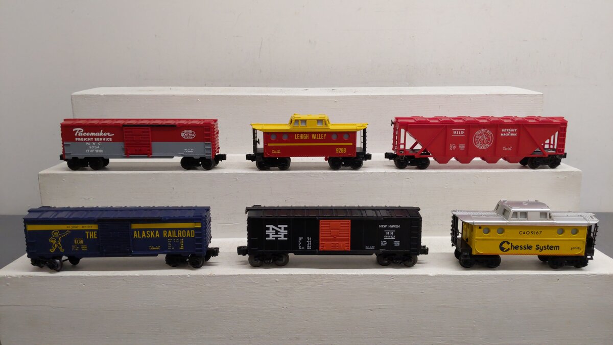 Lionel O Assorted Freight Cars 9288, 9754, 9119, 6464425, 9758, 9167[6] EX/Box