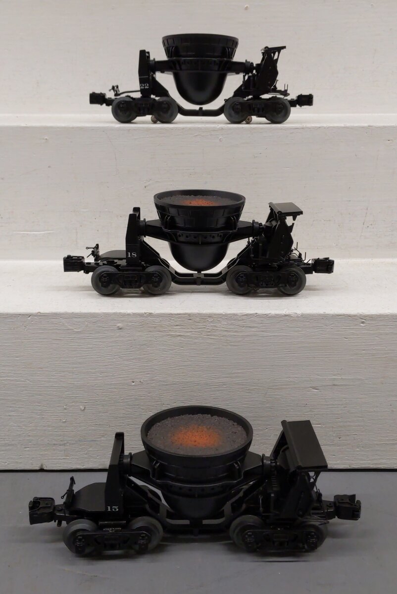 Lionel 6-83470 O Steel Slag Cars #15, 18, 22 (Set of 3) VG