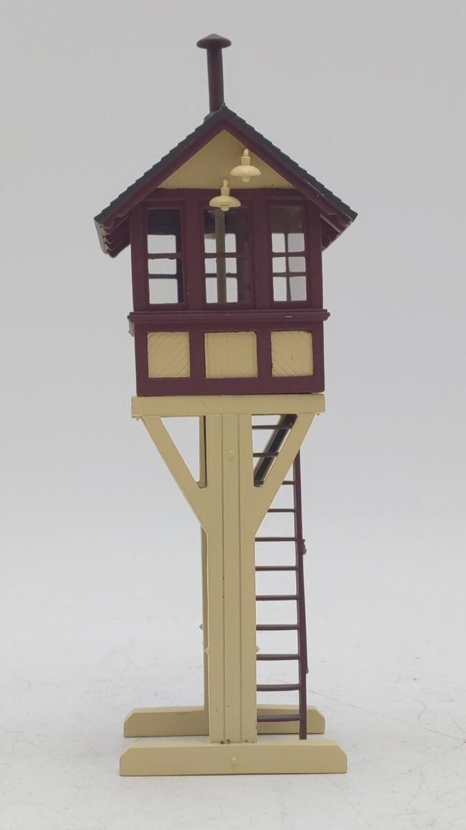 Weaver G1952 O Scale BRASS Built-Up Yellow with Oxide Brown Trim Switch Tower EX