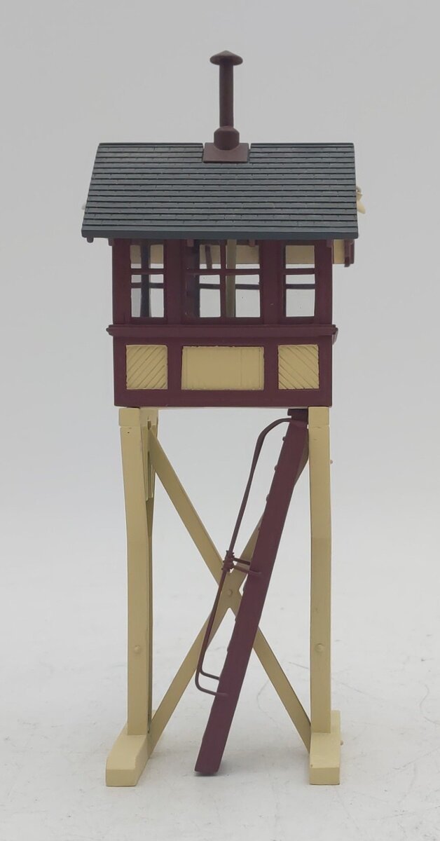 Weaver G1952 O Scale BRASS Built-Up Yellow with Oxide Brown Trim Switch Tower EX
