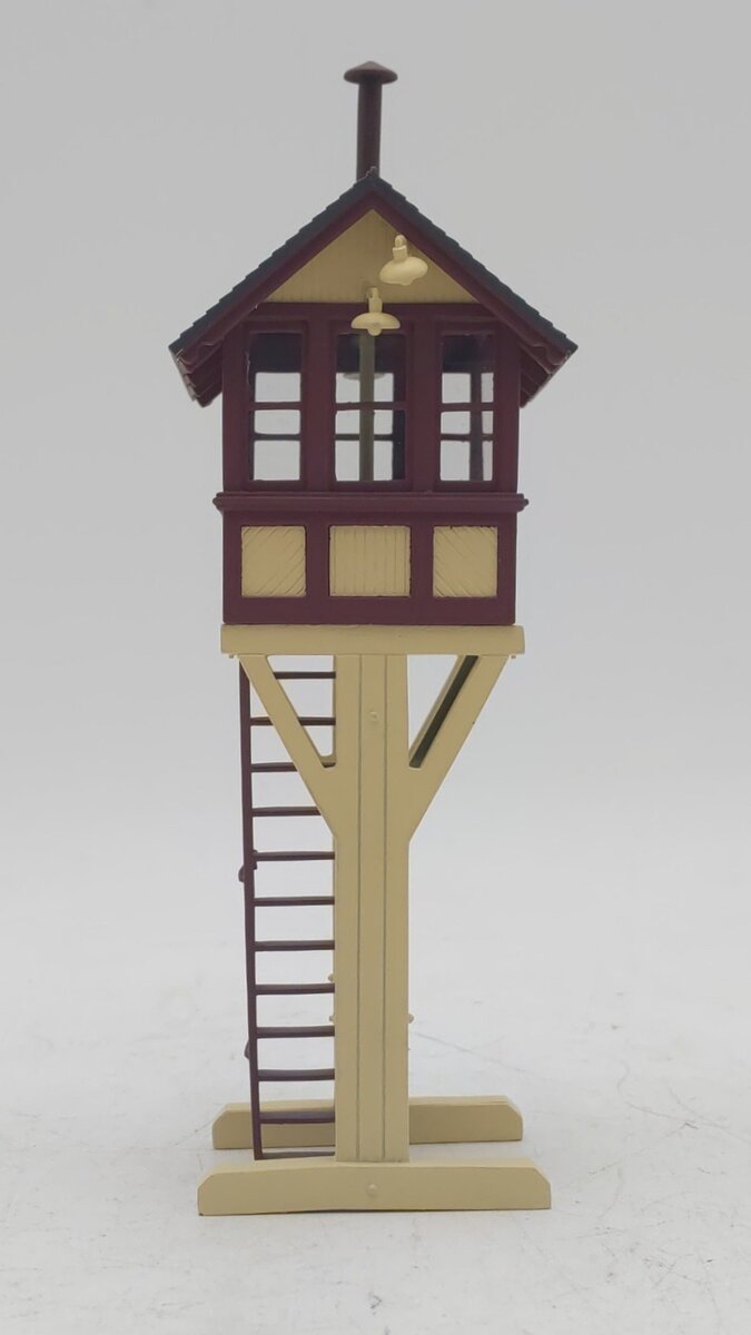Weaver G1952 O Scale BRASS Built-Up Yellow with Oxide Brown Trim Switch Tower EX