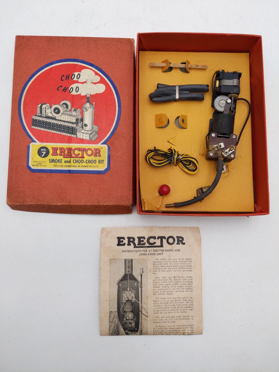 Erector No.7 Vintage Smoke and Choo Choo Kit VG/Box