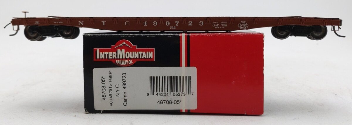 InterMountain 48708-05 HO New York Central AA 70 Ton Flatcar #499723 LN/Box