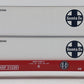 MTH 30-7644 O Gauge BNSF Husky-Stack Car with Containers #212261 EX/Box