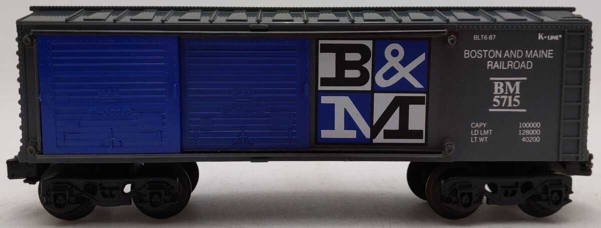 K-Line K-5715 O Gauge Boston & Maine Auto Boxcar EX/Box