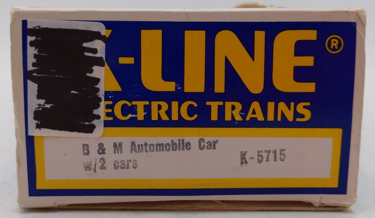 K-Line K-5715 O Gauge Boston & Maine Auto Boxcar EX/Box