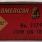 American Flyer 23791 Vintage S Operating Cow on the Track Accessory VG/Box