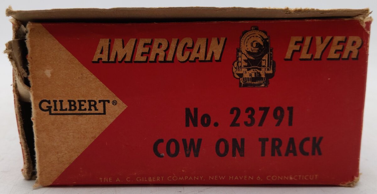 American Flyer 23791 Vintage S Operating Cow on the Track Accessory VG/Box
