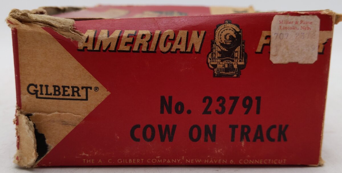 American Flyer 23791 Vintage S Operating Cow on the Track Accessory VG/Box