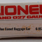Lionel 6-9536 O Gauge Blue Comet "Barnard" Baggage Car EX/Box