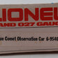Lionel 6-9540 O Gauge Blue Comet "Tempel" Observation Car #9540 EX/Box