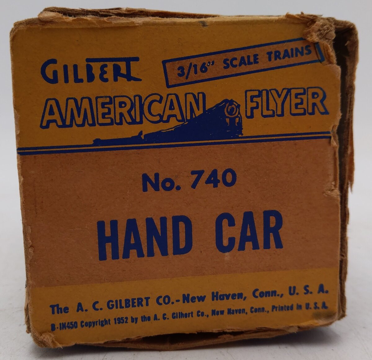 American Flyer 740 Vintage S American Flyer Lines Operating Handcar/Box