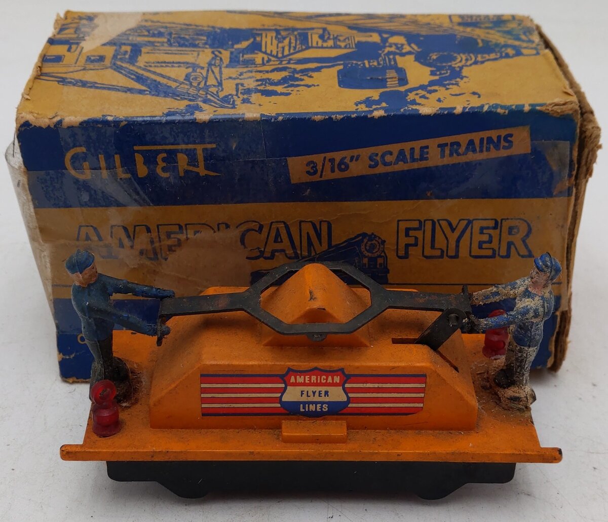 American Flyer 740 Vintage S American Flyer Lines Operating Handcar/Box