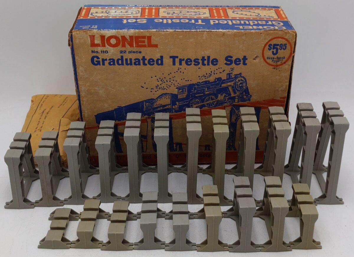 Lionel 110 Vintage O Graduated Trestle Set VG/Box