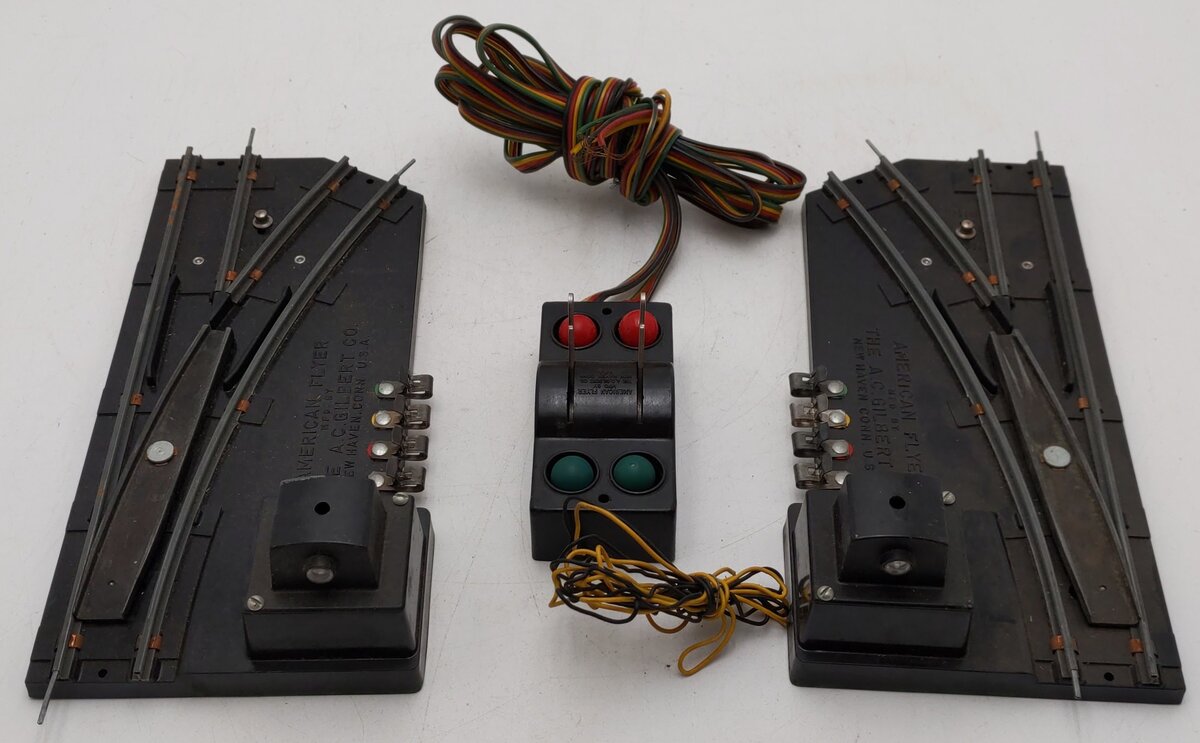 American Flyer 720A Vintage S Electric Remote Control Switches (Pair) VG/Box