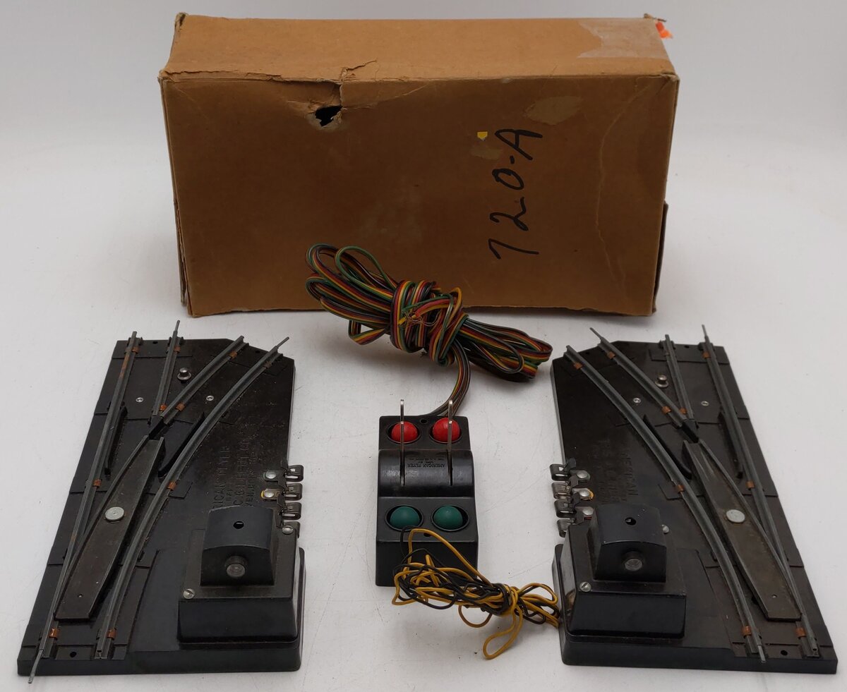 American Flyer 720A Vintage S Electric Remote Control Switches (Pair) VG/Box