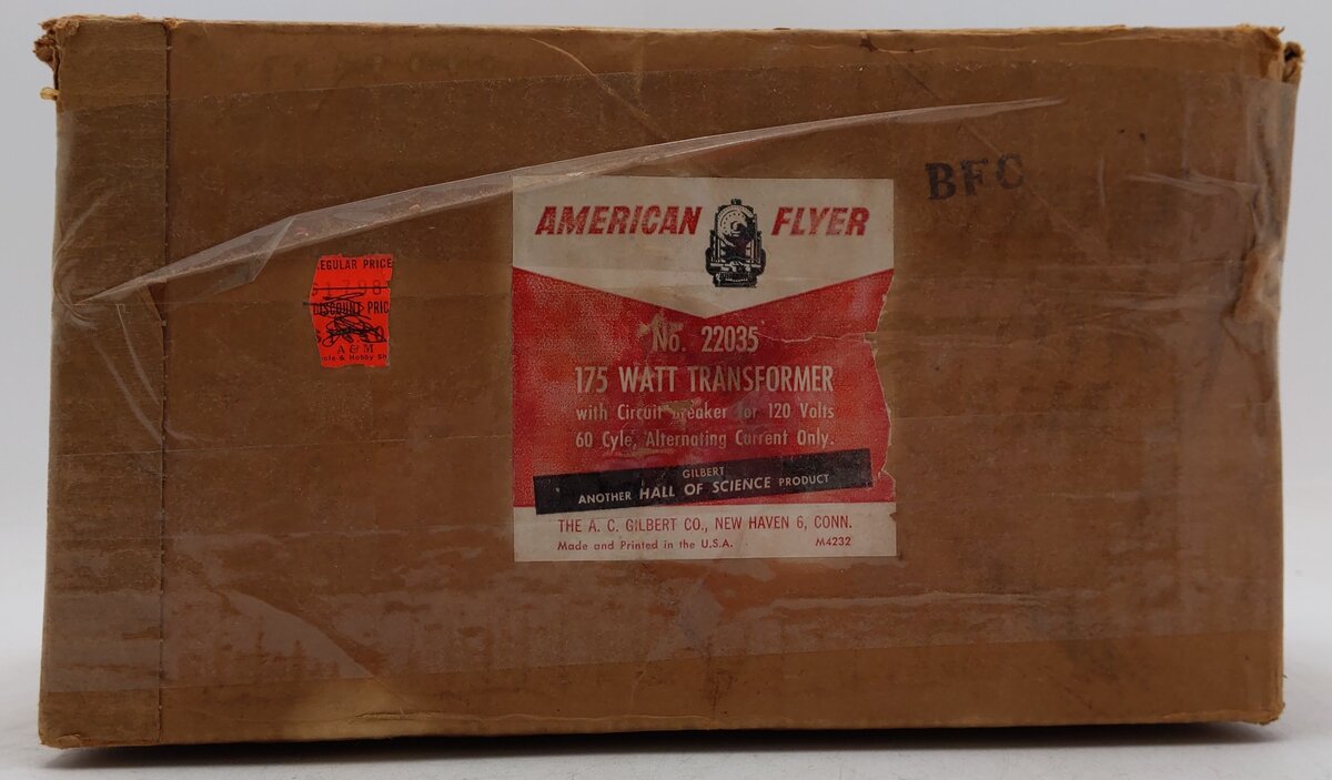 American Flyer 22035 Vintage S 175 Watt Train Transformer VG/Box
