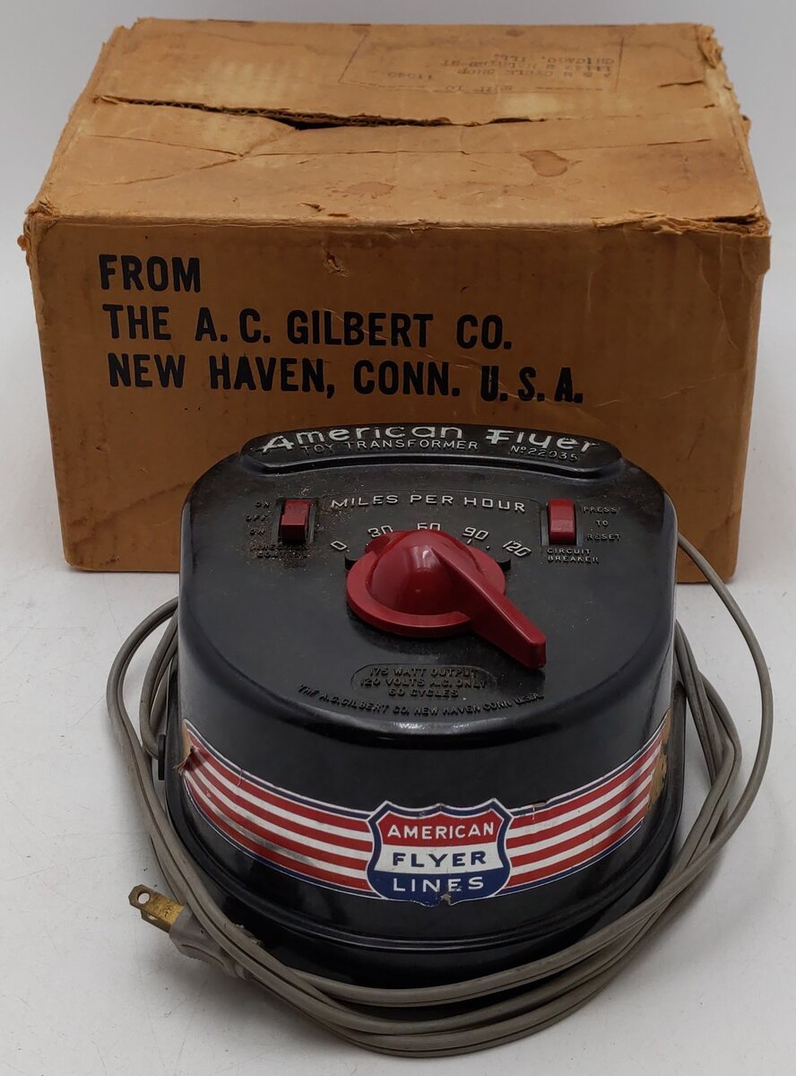 American Flyer 22035 Vintage S 175 Watt Train Transformer VG/Box