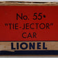 Lionel 55 Vintage O Gauge Postwar Pennsylvania Railroad Operating Tie-Jector Car VG/Box