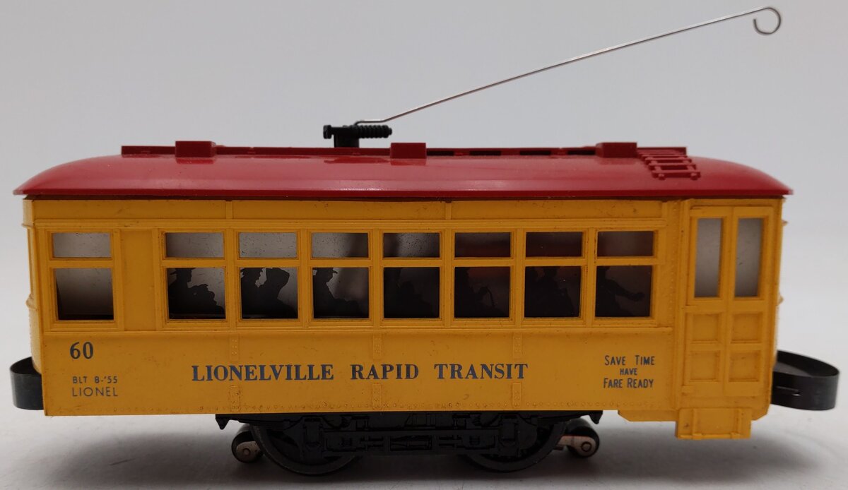 Lionel 60 Vintage O Lionelville Motorized Rapid Transit Trolley VG/Box