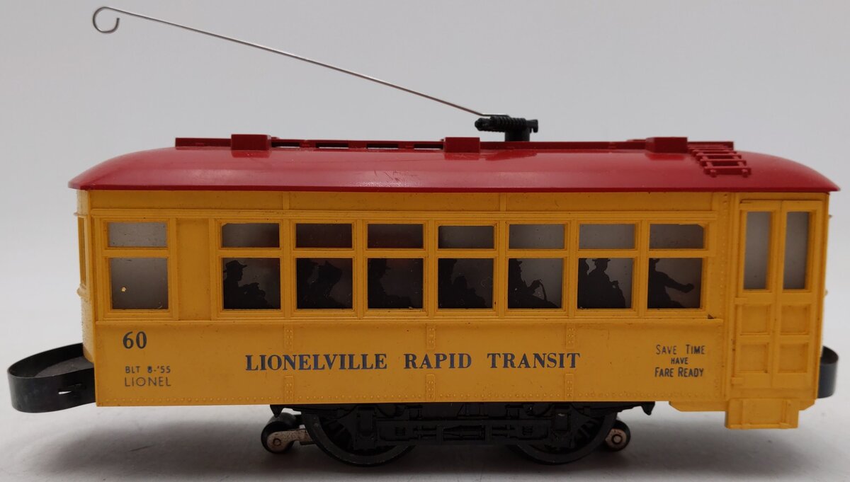 Lionel 60 Vintage O Lionelville Motorized Rapid Transit Trolley VG/Box