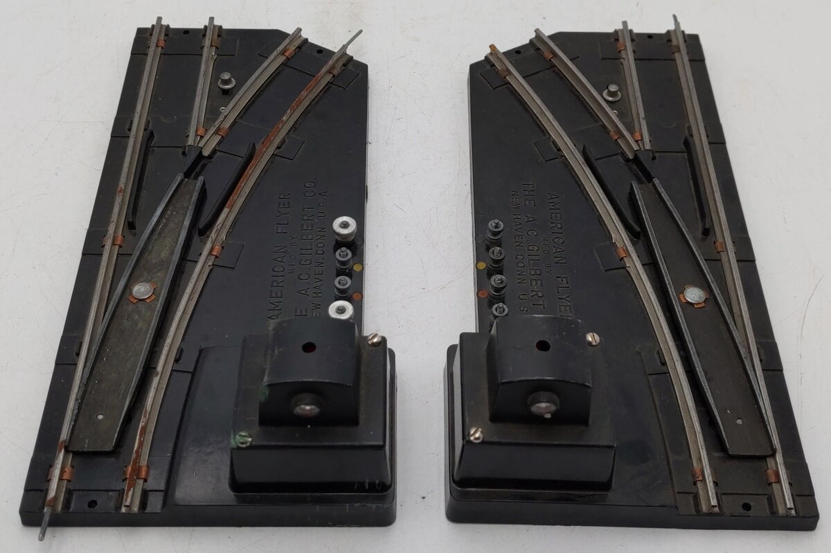 American Flyer 26742 Vintage S LH & RH Remote Switch Turnout Pair VG/Box