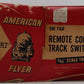 American Flyer 26742 Vintage S LH & RH Remote Switch Turnout Pair VG/Box