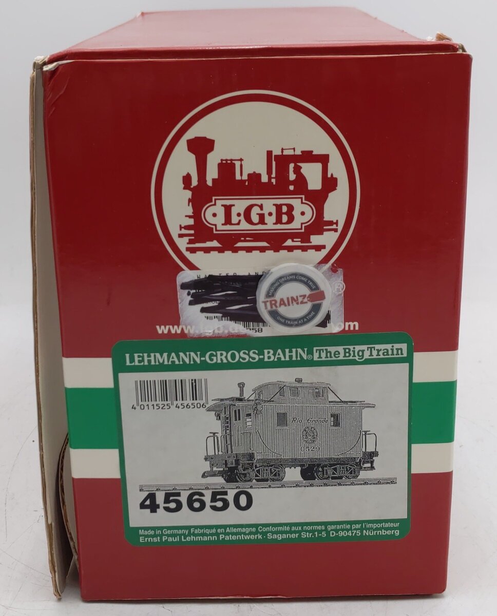 LGB 45650 G Scale Rio Grande Caboose #0529 EX/Box
