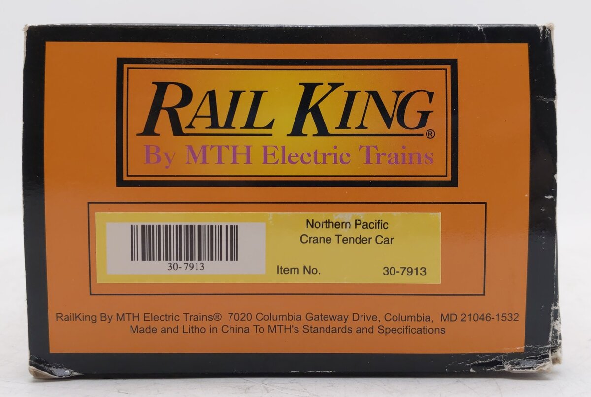 MTH 30-7913 O Gauge Northern Pacific Crane Tender Car #10970 EX/Box