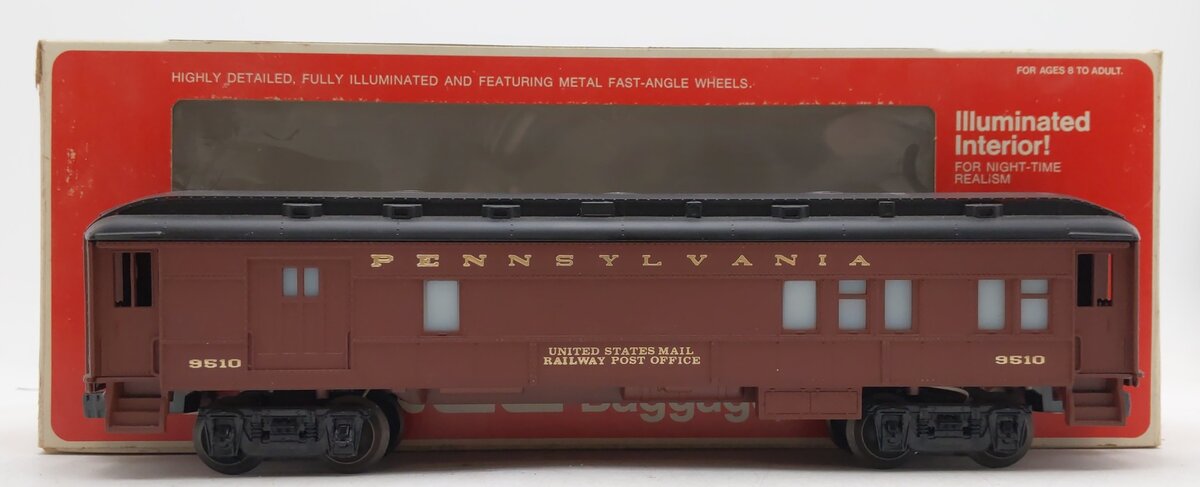Lionel 6-9510 O Gauge Pennsylvania Mail Combo Baggage/Passenger Car EX/Box