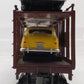 MTH 30-7628 O Gauge Auto Carrier Flatcar with 4 Ertl Cars #4952 VG/Box
