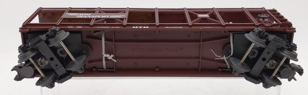 MTH 30-7628 O Gauge Auto Carrier Flatcar with 4 Ertl Cars #4952 VG/Box