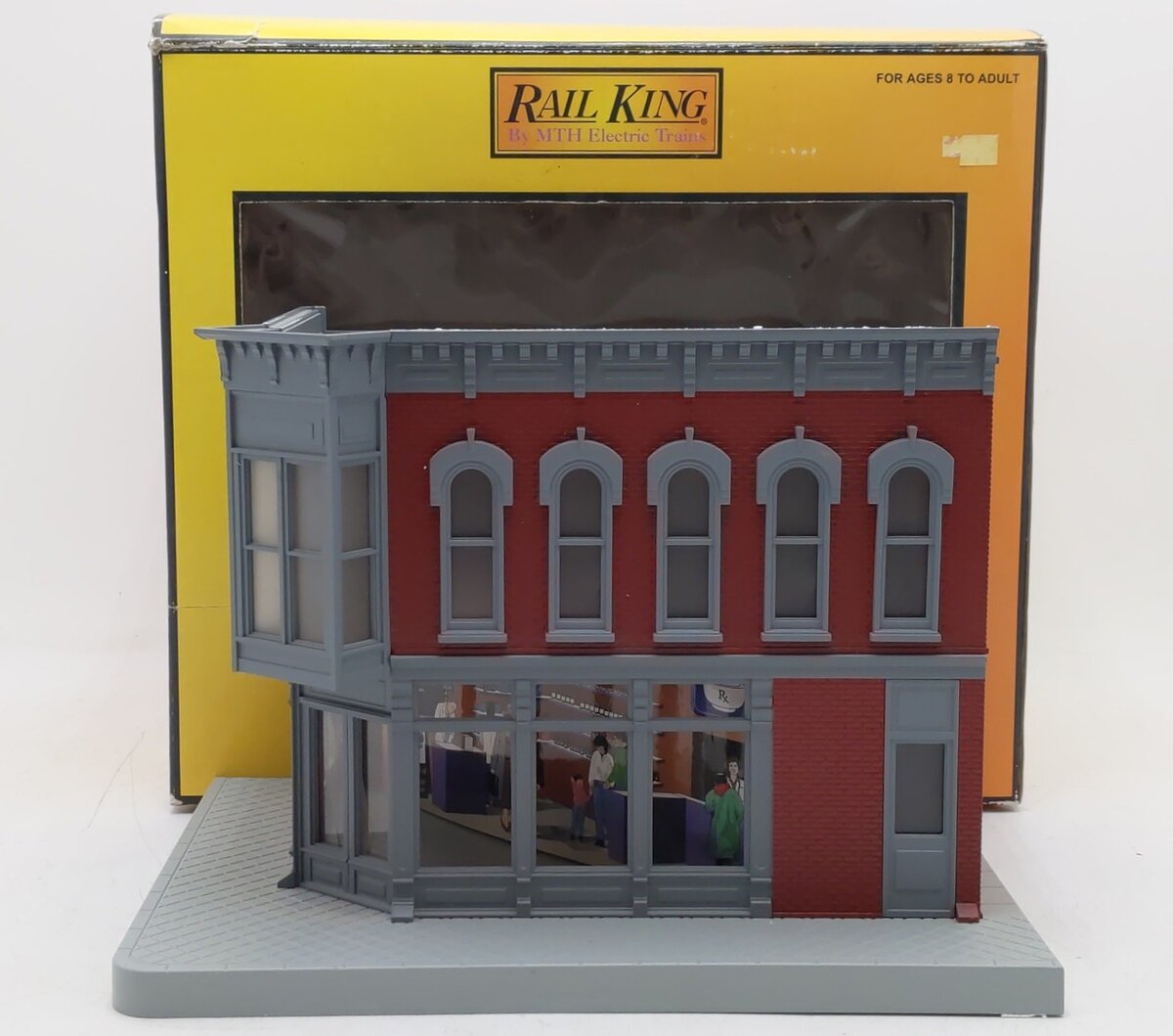 MTH 30-9012 O Gauge Corner Drug Store Red W/ Gray Trim EX/Box