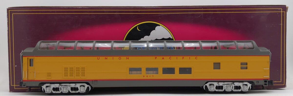 MTH 20-67148 O Gauge UP 70'' Full Length Vista Dome Passenger Car #8017 EX/Box