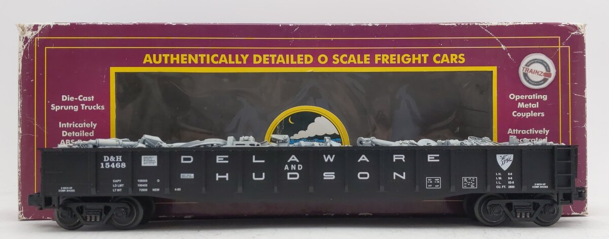 MTH 20-98007 O Gauge D&H Gondola w/Junk Load #15468 EX/Box
