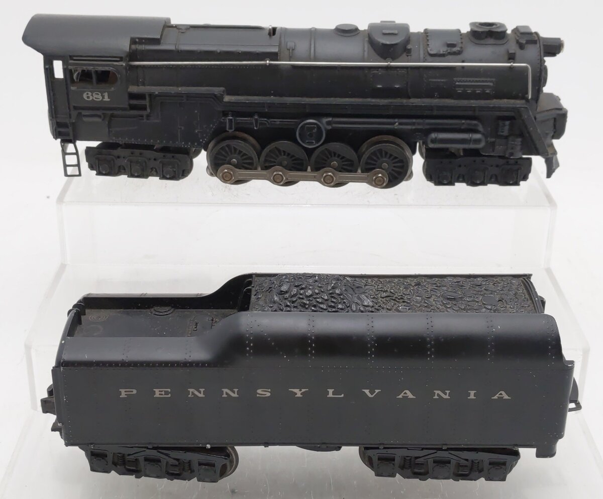 Lionel 681 Vintage O 6-8-6 Die-Cast S2 Steam Turbine Loco w/2671W Tender VG