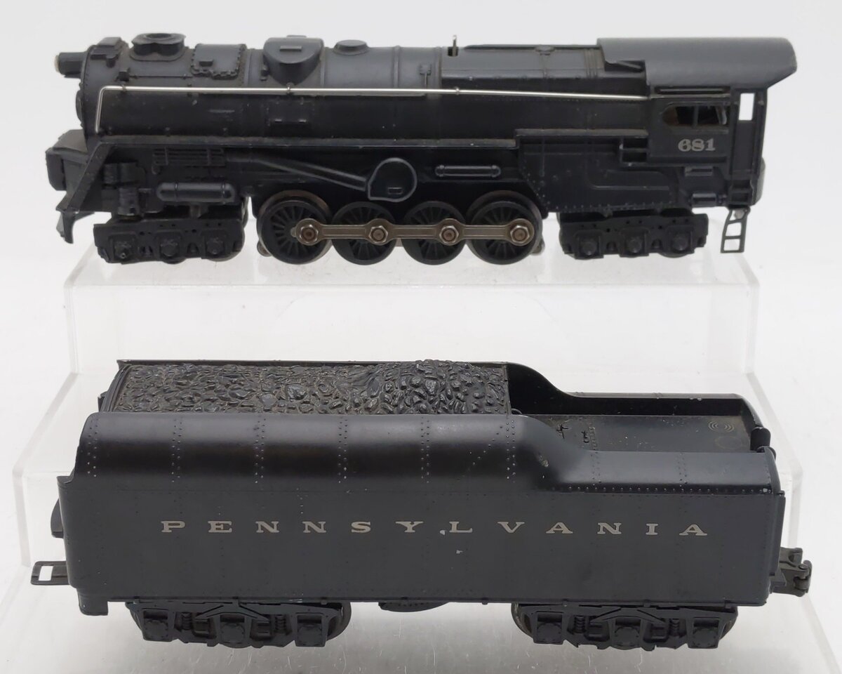 Lionel 681 Vintage O 6-8-6 Die-Cast S2 Steam Turbine Loco w/2671W Tender VG