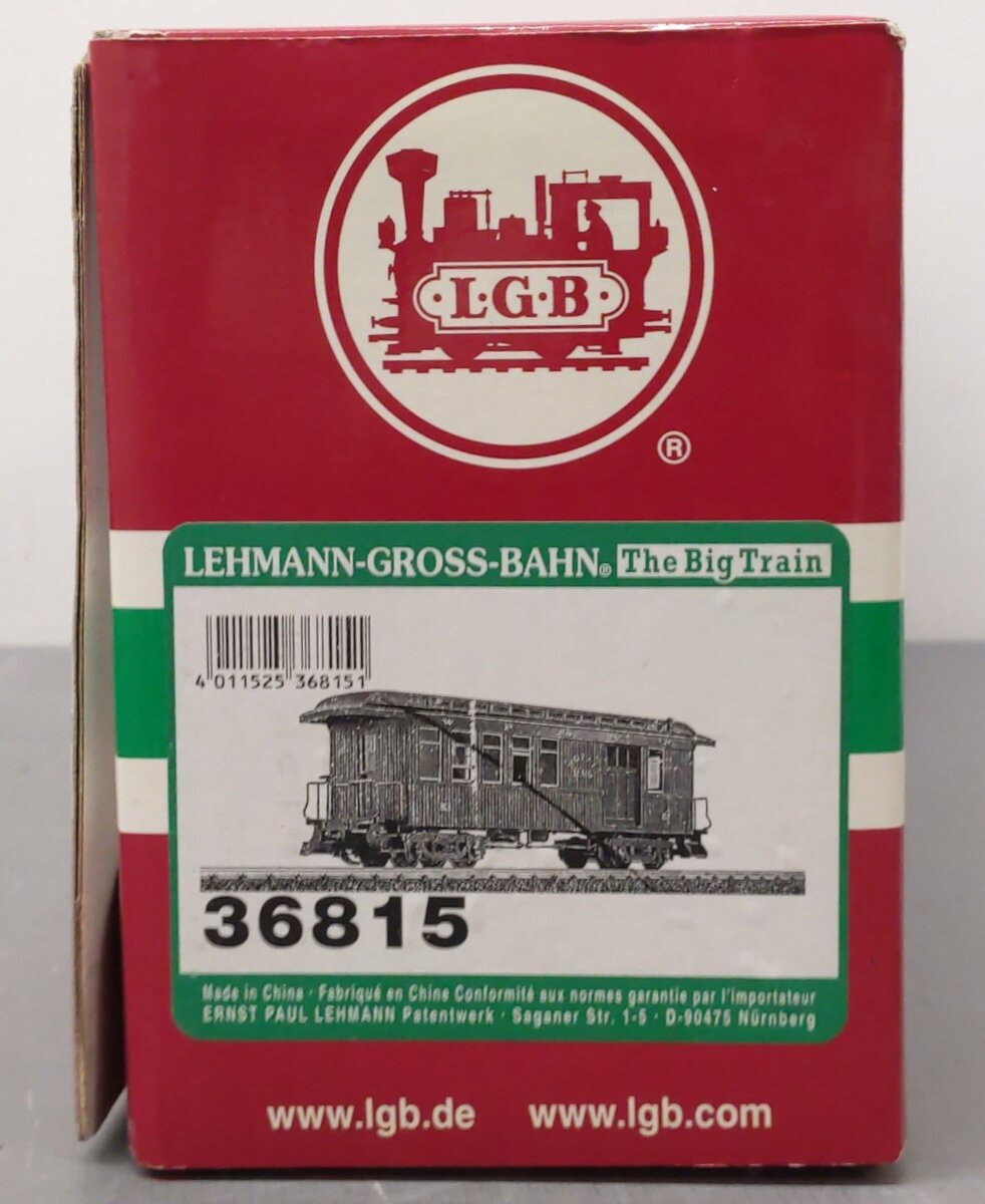 LGB 36815 G Scale WP&Y Royal Mail Passenger Car #202 EX/Box