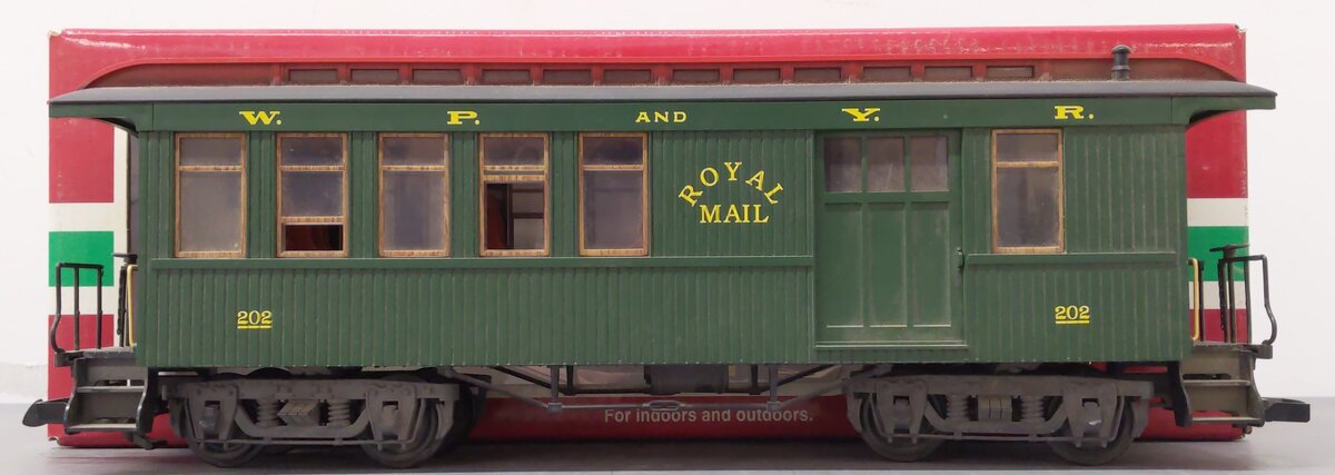 LGB 36815 G Scale WP&Y Royal Mail Passenger Car #202 EX/Box
